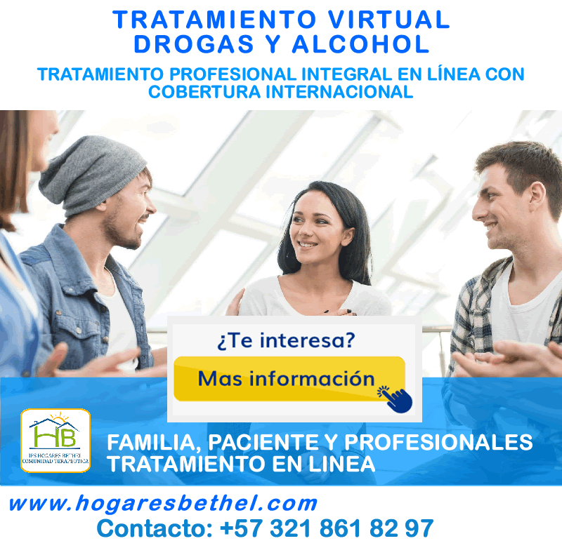 tratamiento ambulatorio virtual online en linea adicciones drogadiccion alcoholismo desde casa hogares bethel